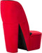 vidaXL Hakstoel fluweel rood