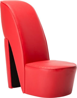 vidaXL Hakstoel kunstleer rood