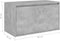 vidaXL - Halbank - 80x40x45 - cm - bewerkt - hout - betongrijs
