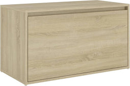 vidaXL - Halbank - 80x40x45 - cm - bewerkt - hout - sonoma - eikenkleurig