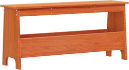 vidaXL - Halbankje - 100x28x45 - cm - massief - grenenhout - wasbruin
