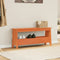 vidaXL - Halbankje - 100x28x45 - cm - massief - grenenhout - wasbruin