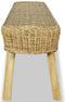vidaXL - Halbankje - 110x35x45 - cm - natuurlijk - rattan