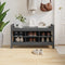 vidaXL - Halbankje - 110x40x60 - cm - massief - grenenhout - grijs