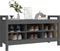 vidaXL - Halbankje - 110x40x60 - cm - massief - grenenhout - grijs