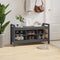 vidaXL - Halbankje - 110x40x60 - cm - massief - grenenhout - grijs