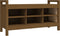 vidaXL - Halbankje - 110x40x60 - cm - massief - grenenhout - honingbruin