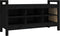 vidaXL - Halbankje - 110x40x60 - cm - massief - grenenhout - zwart