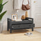 vidaXL - Halbankje - 80x40x43 - cm - massief - grenenhout - grijs