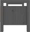 vidaXL - Halbankje - 80x40x43 - cm - massief - grenenhout - grijs