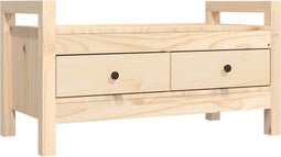 vidaXL - Halbankje - 80x40x43 - cm - massief - grenenhout