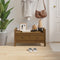 vidaXL - Halbankje - 80x40x43 - cm - massief - grenenhout - honingbruin