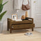 vidaXL - Halbankje - 80x40x43 - cm - massief - grenenhout - honingbruin