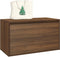 vidaXL - Halbankje - 80x40x45 - cm - bewerkt - hout - bruin - eikenkleur