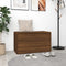 vidaXL - Halbankje - 80x40x45 - cm - bewerkt - hout - bruin - eikenkleur