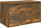 vidaXL - Halbankje - 80x40x45 - cm - bewerkt - hout - gerookt - eikenkleurig