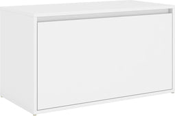 vidaXL - Halbankje - 80x40x45 - cm - bewerkt - hout - wit