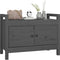 vidaXL - Halbankje - 80x40x60 - cm - massief - grenenhout - grijs