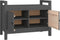 vidaXL - Halbankje - 80x40x60 - cm - massief - grenenhout - grijs
