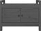 vidaXL - Halbankje - 80x40x60 - cm - massief - grenenhout - grijs