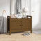 vidaXL - Halbankje - 80x40x60 - cm - massief - grenenhout - honingbruin