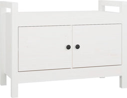 vidaXL - Halbankje - 80x40x60 - cm - massief - grenenhout - wit