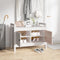 vidaXL - Halbankje - 80x40x60 - cm - massief - grenenhout - wit