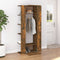 vidaXL - Halmeubel - 97,5x37x99 - cm - bewerkt - hout - gerookt - eikenkleurig