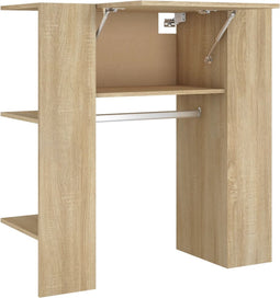 vidaXL - Halmeubel - 97,5x37x99 - cm - bewerkt - hout - sonoma - eiken