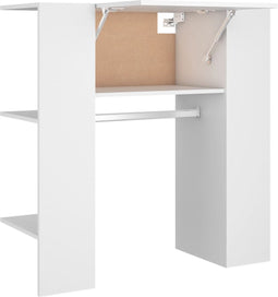 vidaXL - Halmeubel - 97,5x37x99 - cm - bewerkt - hout - wit