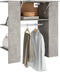 vidaXL - Halmeubel - 97,5x37x99cm - bewerkt - hout - betongrijs