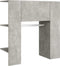 vidaXL - Halmeubel - 97,5x37x99cm - bewerkt - hout - betongrijs