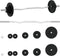 vidaXL - Halter - met - gewichten - 30 - kg - gietijzer - en - verchroomd - staal