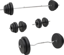 vidaXL - Halterset - met - gewichten - 120 - kg