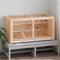 vidaXL - Hamsterkooi - 104x52x54 - cm - massief - vurenhout