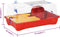 vidaXL - Hamsterkooi - 57x33x26 - cm - polypropeen - rood