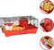 vidaXL - Hamsterkooi - 58x32x36 - cm - polypropeen - en - metaal - rood