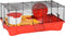vidaXL - Hamsterkooi - 58x32x36 - cm - polypropeen - en - metaal - rood