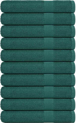 vidaXL - Handdoeken - 10 - st - 100x200 - cm - 360 - g/m² - 100% - katoen - groen