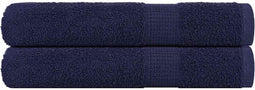 vidaXL - Handdoeken - 2 - st - 100x200 - cm - 360 - g/m² - 100% - katoen - marineblauw