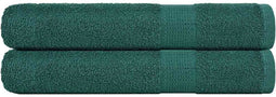 vidaXL - Handdoeken - 2 - st - 100x200 - cm - 360 - g/m² - 100% - katoen - groen