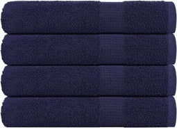 vidaXL - Handdoeken - 4 - st - 100x200 - cm - 360 - g/m² - 100% - katoen - marineblauw