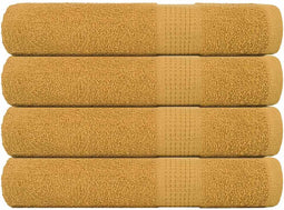 vidaXL - Handdoeken - 4 - st - 100x200 - cm - 360 - g/m² - 100% - katoen - goudkleurig