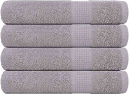 vidaXL - Handdoeken - 4 - st - 100x200 - cm - 360 - g/m² - 100% - katoen - grijs