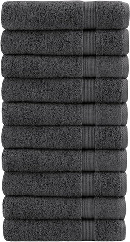 vidaXL - Handdoeken - SOLUND - 10 - st - 600 - g/m² - 100x150 - cm - antracietkleur