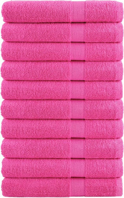 vidaXL - Handdoeken - SOLUND - 10 - st - 600 - g/m² - 100x200 - cm - roze
