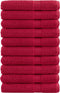 vidaXL - Handdoeken - SOLUND - 10 - st - 600 - g/m² - 100x200 - cm - rood