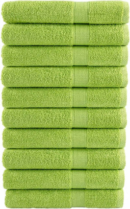 vidaXL - Handdoeken - SOLUND - 10 - st - 600 - g/m² - 100x200 - cm - appelgroen
