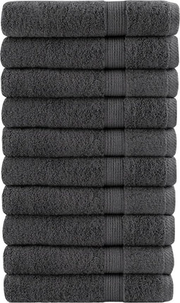 vidaXL - Handdoeken - SOLUND - 10 - st - 600 - g/m² - 100x200 - cm - antracietkleur