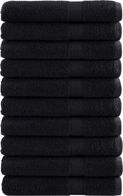 vidaXL - Handdoeken - SOLUND - 10 - st - 600 - g/m² - 100x200 - cm - zwart